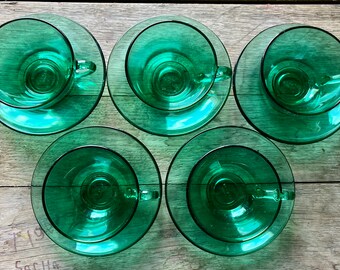 Arcoroc Green Glass Etsy Uk
