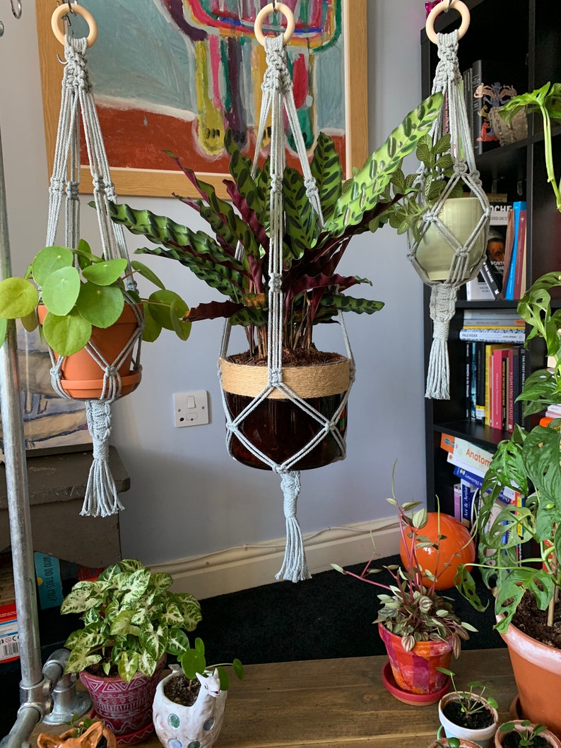 Large Macrame Plant Hanger / Plant Holder / Hanging Planter / Etsy