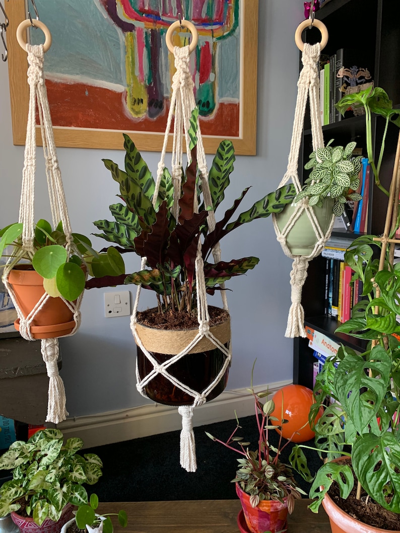 Large Macrame Plant Hanger / Plant Holder / Hanging Planter / Etsy