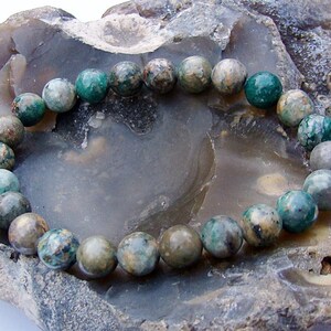 Natural Gemstone Men&#39;s Women&#39;s Elasticated bracelet 8mm Agate beads