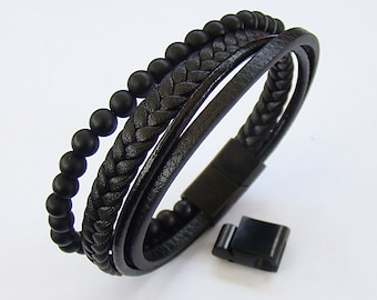 Bracciale Elastico Energy Healing In Pietra Naturale – Ematite E Occhio Di Tigre, Uomo/donna