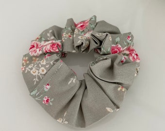 Floral scrunchie flower scrunchies handmade scrunchie hair accessories women girls ditsy floral multicoloured pink cream accessory