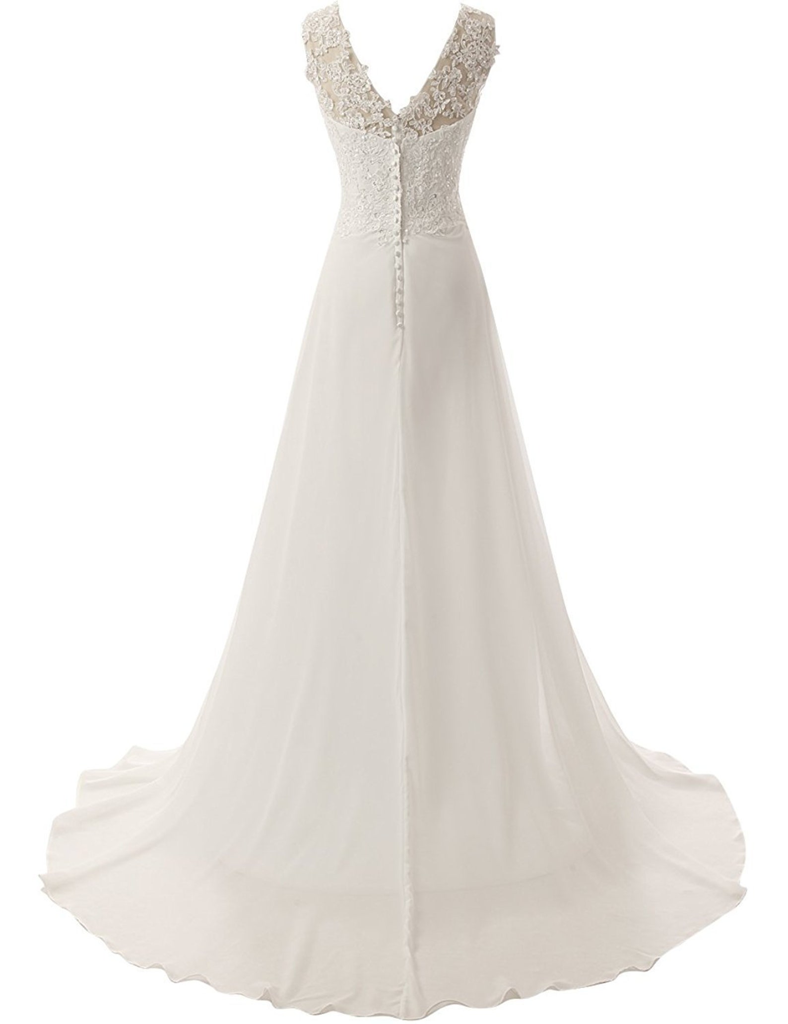 white chiffon ball gown