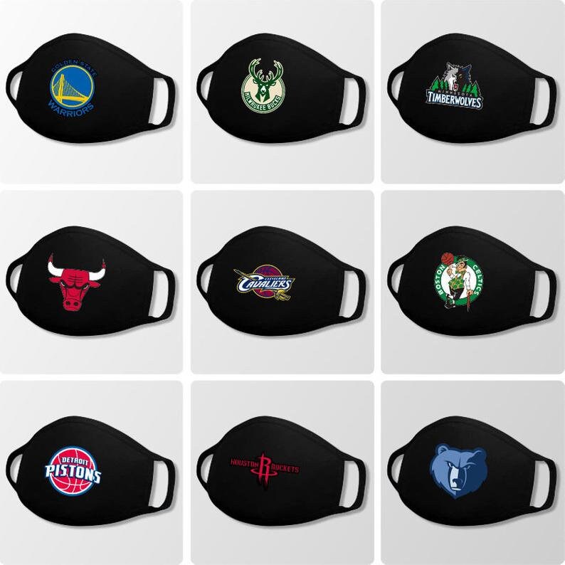 National Basketball Association Masks NBA Team Logo Masks Etsy