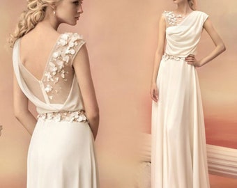 A-Line Sweep Train Bridal Elegant Wedding Dress