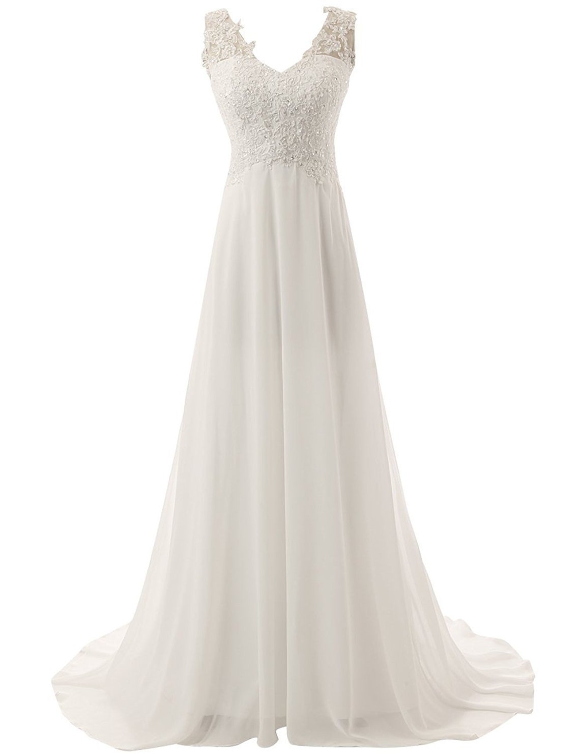 white chiffon ball gown