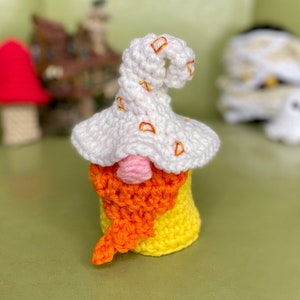 Halloween Gnome Candy Corn Crochet Pattern DIGITAL PDF