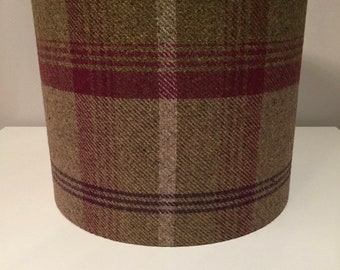 Handmade Lampshade in Porter and Stone Heather Tartan Balmoral Fabric, Various sizes available, Ceiling or Table / Floor Lamp Options