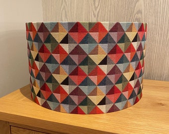Handmade Lampshade in a multi coloured tapestry Print Fabric, Various Sizes Available, Ceiling or Floor / Table Lamp Options