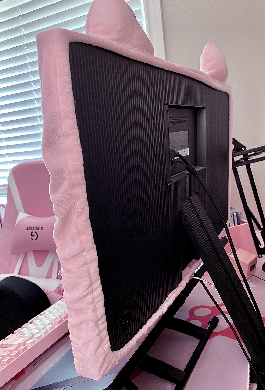 Cute Pastel Monitor Computer pc Screen Dust Cover Animal Ears Etsy