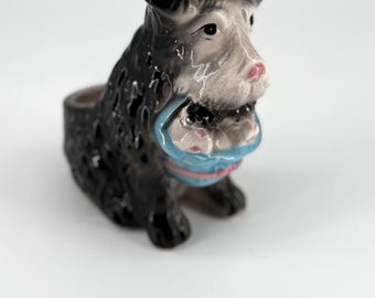 Vintage Mid Century Terrier Dog Indoor 5.5” Planter - 1950’s