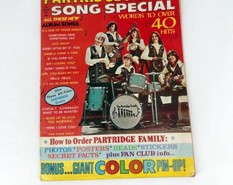 Vintage 1972 Partridge Family Song Special Magazine