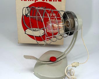 Lámpara de escritorio Kenmore Beehive vintage: luz industrial ajustable de mediados de siglo