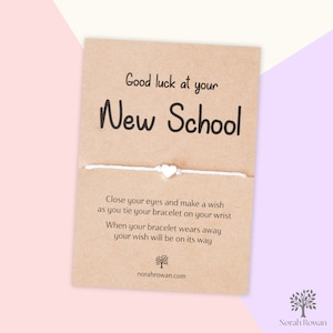 Bracelet porte-bonheur pour votre nouvelle école, cadeau de rentrée, cadeau de rentrée des classes, bracelet d'amitié pour la rentrée