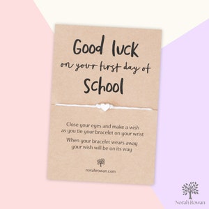 Bracelet porte-bonheur pour votre première journée d'école, cadeau de rentrée, cadeau de rentrée des classes, bracelet d'amitié pour la rentrée