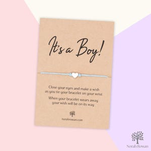 Bracelet pour les rêves de garçon, cadeau C'est un garçon, cadeau de révélation de grossesse, baby shower, futurs parents, bienvenue dans le monde, cadeau de révélation de sexe