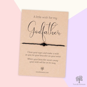 Godfather Wish Bracelet, Godfather Gift, Godfather Friendship Bracelet, Christening, Baptism, Naming Ceremony