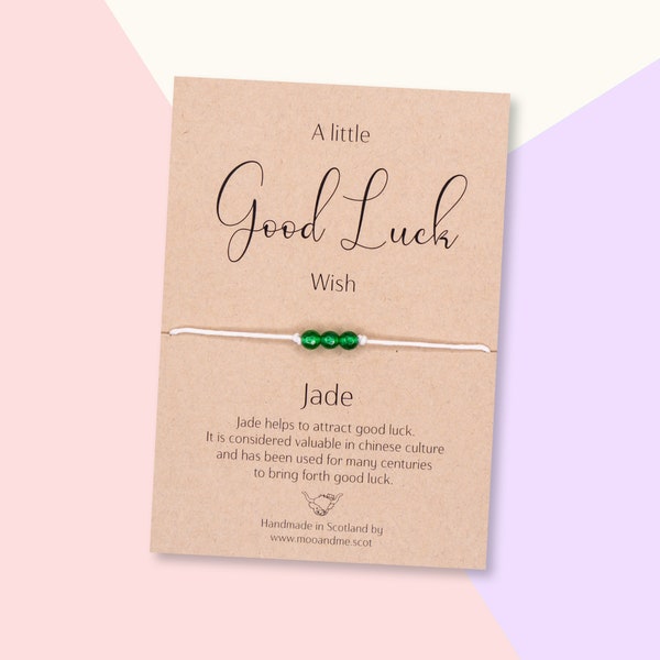 Jade Bracelet, Good Luck Wish Bracelet, Jade Friendship Bracelet, Gemstone Wish Bracelet, Jade Jewellery, Jade Jewelry, Good Luck Gift