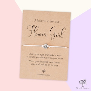 Bracelet de souhaits de fille d'honneur, un petit souhait pour notre cadeau de demoiselle d'honneur, bracelet de demoiselle d'honneur, cadeau de demoiselle d'honneur
