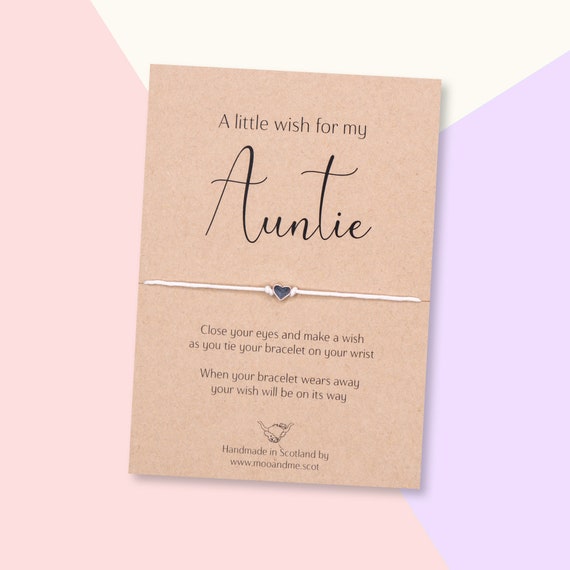SPECIAL AUNTIE Wish Bracelet Christmas Birthday Card Gift Aunty Sister  Thank you | eBay