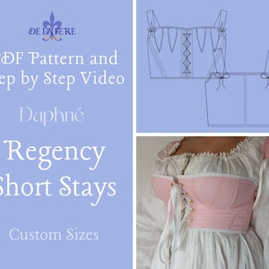Patrón PDF | Corsé de tiro corto Regency DAPHNE