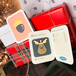 DO DRUKU Kartka świąteczna Animal Crossing DIY