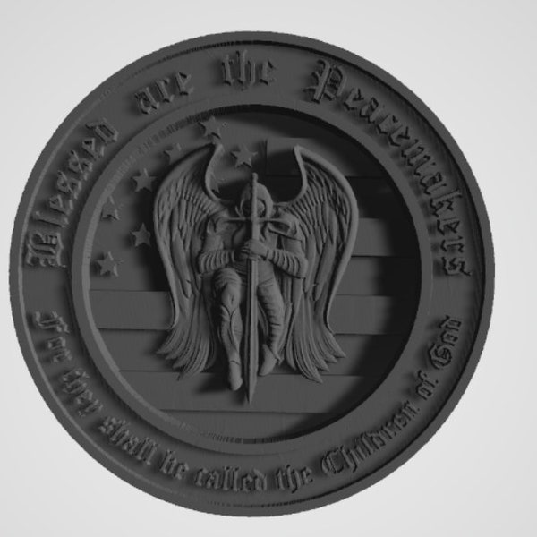 St. Michael's Blessed are the Peacemakers STL download file-no physical item