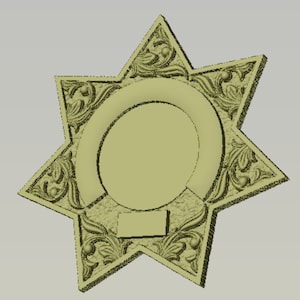 7-point Sheriff Badge in Circle STL Download File-no Physical Item - Etsy