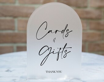Wedding Card and Gifts Acrylic Arch Sign, Wedding Cards Sign