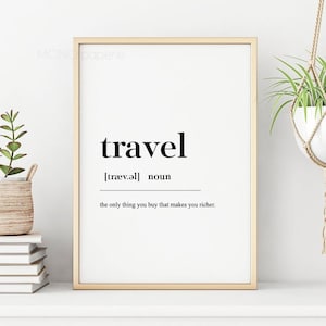 Reise-Definition-Druck - Home Decor - zeitgenössische Wandkunst - Geschenk-Idee - Reise-Druck - Home Print - Definition Drucke - Reise-Poster