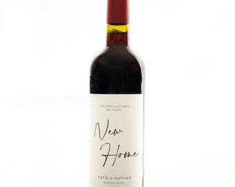 Housewarming Wine Label Gift, New Home Gift, First Home Wine Label