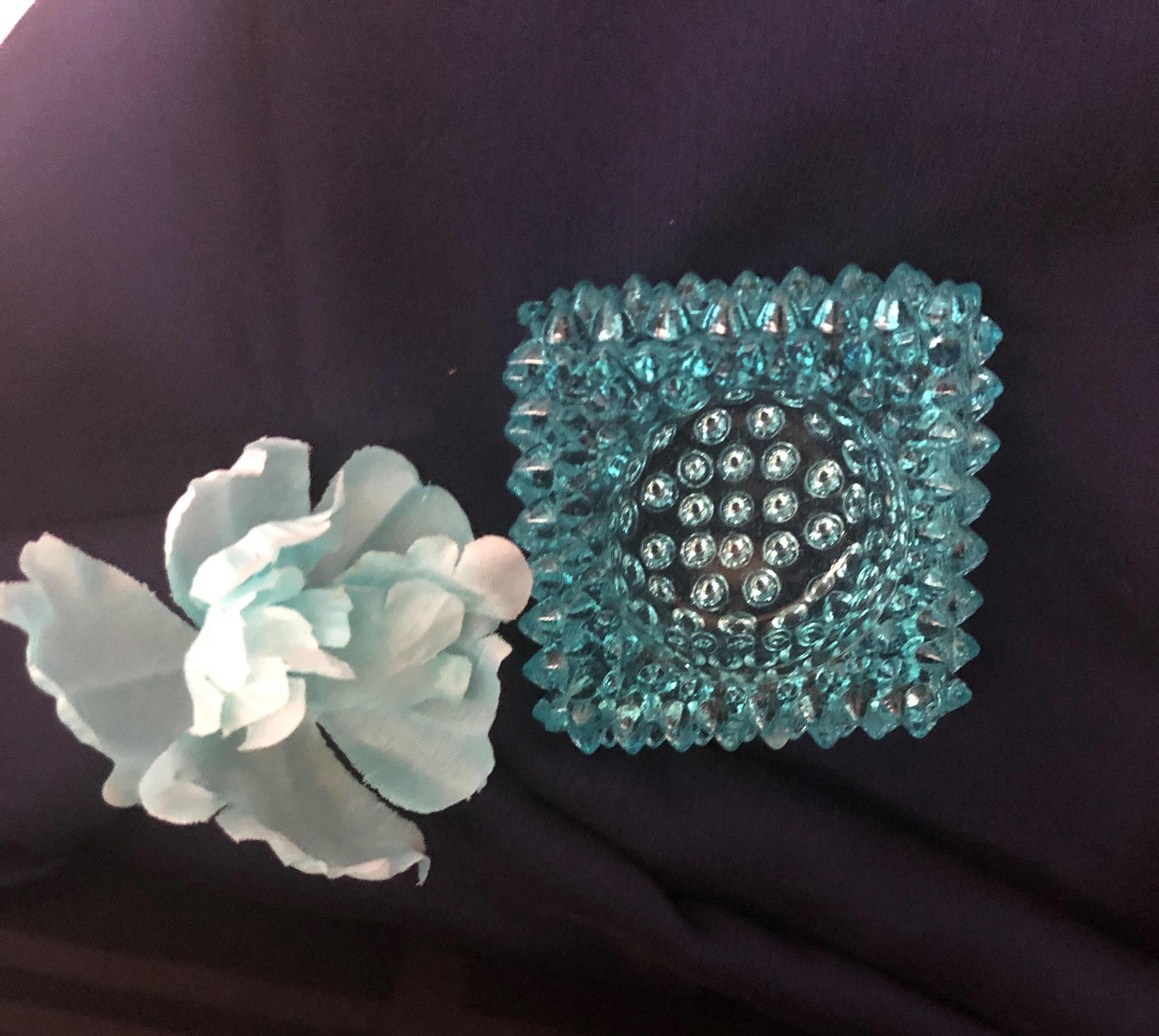 Vintage Brook Glass Hobnail Salt Cellar Best Friend Gift Etsy