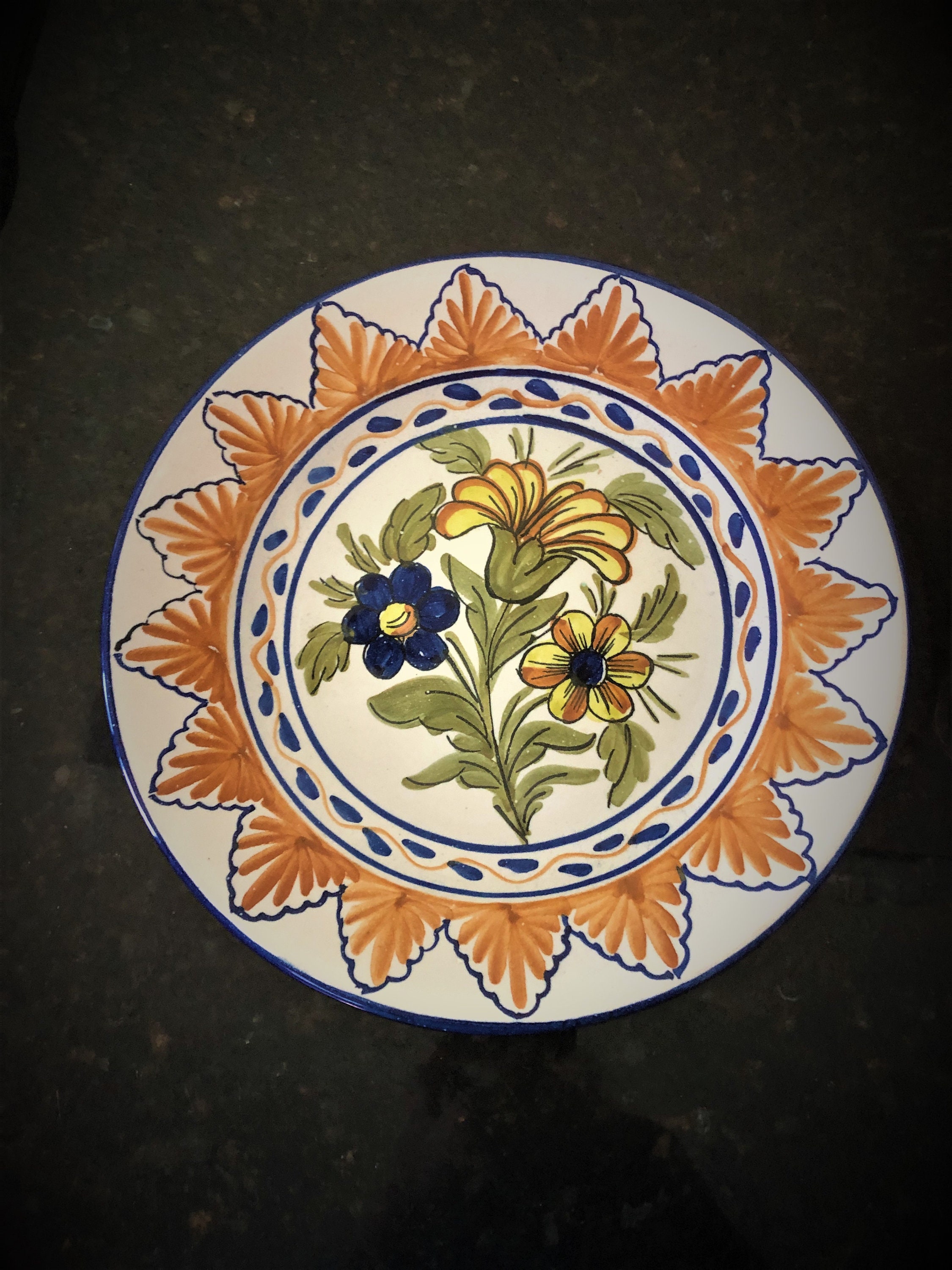 Vintage Pottery Hanging Plate, Pottery Gifts for Her, Bestie Gift