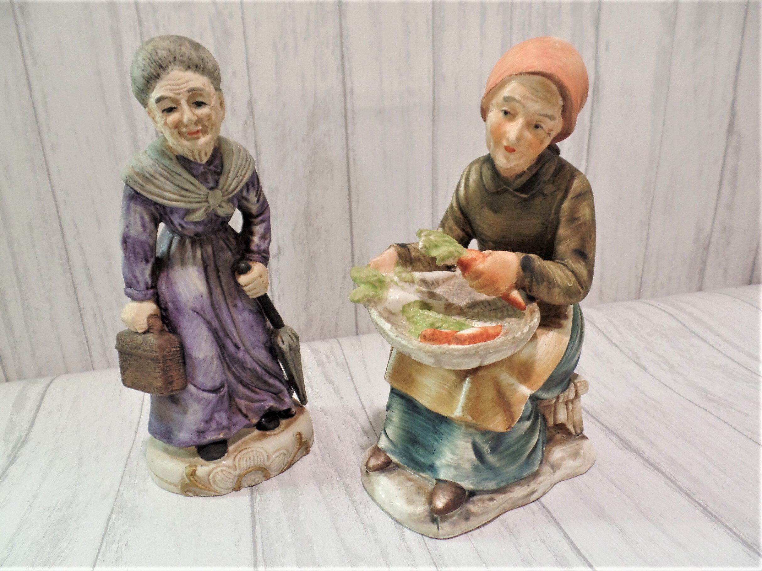 Norleans Japan　ノーリアンズ　ビンテージ　漁師の人形 Vintage Norleans Boy Fishing Bisque Ceramic Figurine Japan