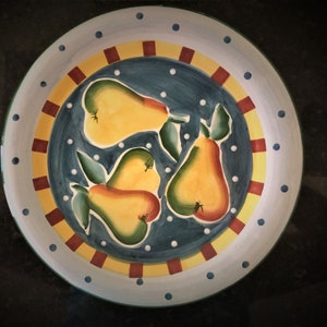 Decorative Plate, Serving Plate, Vintage Wall Decor, Fruit Serving Plate, Hanging Decor, Vintage Plate Plate Gifts for Sister, Shower Gifts