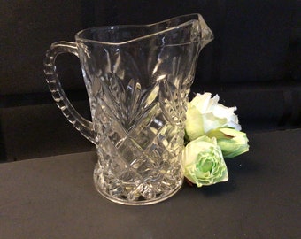 Anchor Hocking Small Serving Pitcher/Creamer, Crystal Gift for Mom, Unique Vase for Flowers, Special Gift for Neighbor, Kitchen Gift for Mom