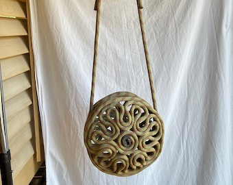 Green Sun Purse, Recycled Climbing Rope