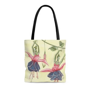 Tote Bag Fuchsia Dancer Art Print