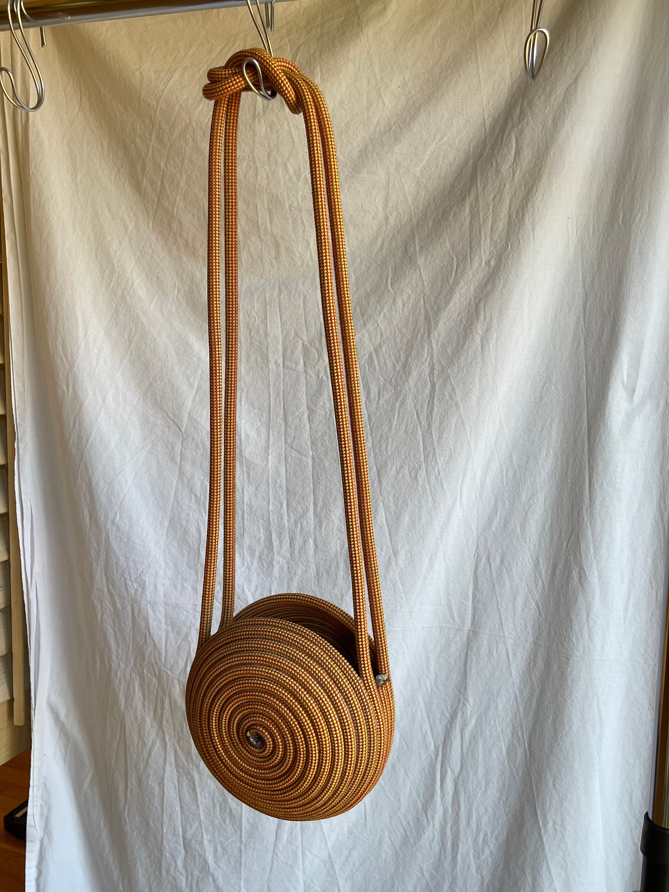 Sunflower Purse, Recycled Climbing Rope