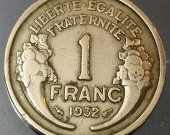 Monnaie France - 1932  - 1 Franc Morlon Cupro-aluminium