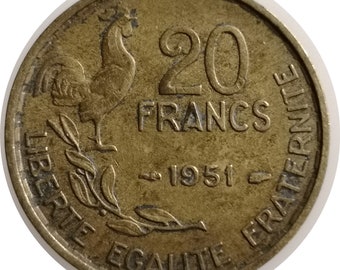 France 1951 / 20 Francs G.GUIRAUD / KM#917 Monnaie de Collection