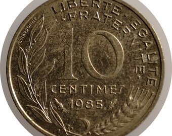 France 1985 / 10 Centimes Marianne Cupro-aluminium / KM#929 Monnaie de Collection