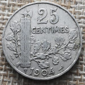 French Currency - 1904 - 25 Centimes Patey 2nd type - TTB