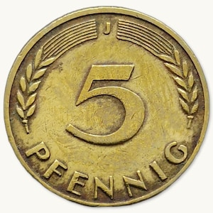 Coin Germany - 1949 J - 5 pfennig Bank Deutscher Länder - VF
