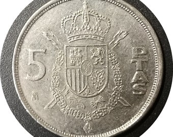 Coin Spain - 1984 - 5 pesetas Juan Carlos I M crowned