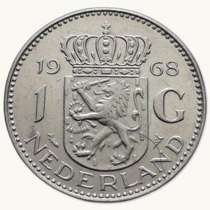 Netherlands Coin - 1968 - 1 guilder Juliana