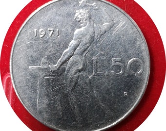 1971 Coin - Italy - 50 Lire Large module - [KM#95.1]