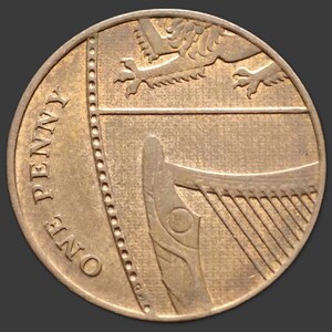 イギリス 1 ペニー - エリザベス 2 世 | 磁気 | コイン KM935a