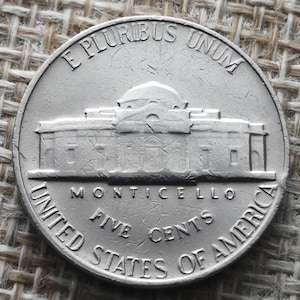 1964年ニッケルコイン5セント 白銅貨 ジェファーソン ニッケル硬貨 1964年 5セント硬貨 コイン
