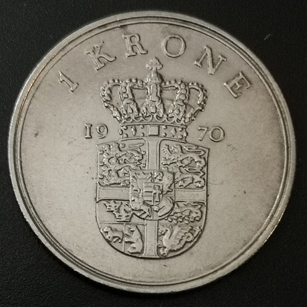 Monnaie 1970 - Danemark - 1 krone - Frederik IX